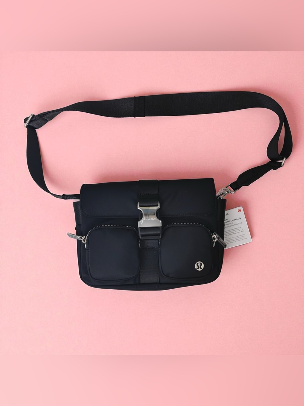 🔆lululemon athletica Black Buckle Front Crossbody Bag 3L